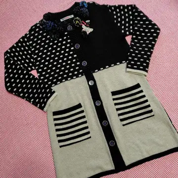 [ 알베로베로 ] 도트 무늬 긴팔 가디건