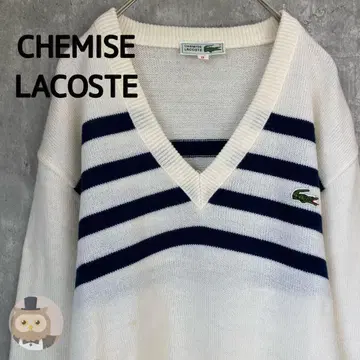 [ 인기 브랜드 ] CHEMISELACOSTE V넥 울 니트 스웨터