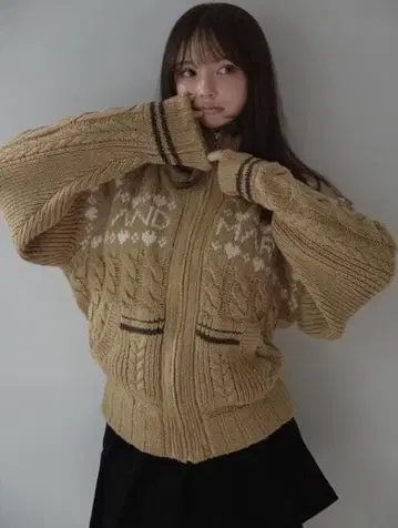 andmary Mary knit cowichan camel