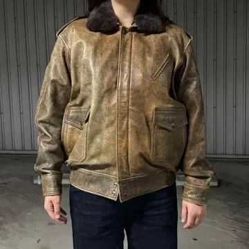 빈티지 A-2 가죽 자켓 쇼트 기장 sullen ours G1