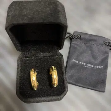 미사용 새상품 PHILIPPE AUDIBERT 골드 후프 귀걸이