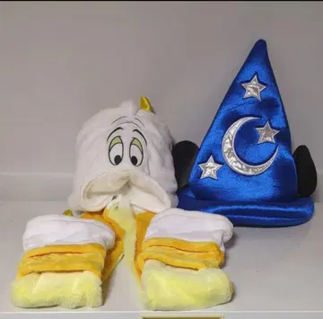 디즈니 미녀와 야수 뤼미에르 머플러 캡 & 미키 모자