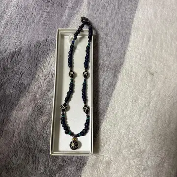 Hankyu 네이비 비즈 목걸이