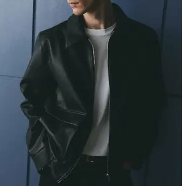 레귤러 핏 코팅 자켓