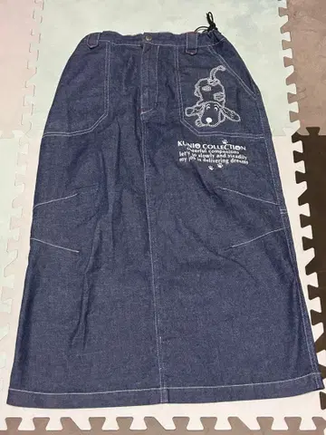 쿠니오 컬렉션 데님 롱 스커트 L 사이즈