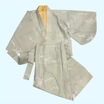 투피스 기모노 세퍼레이트 기모노 연한 그린 축하 코스프레 기념제 식전