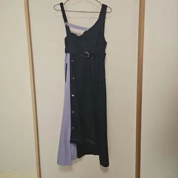 레이디 아젤 하이 숄더 비대칭 오버롤 스커트