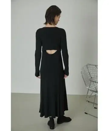 RIM.ARK 블랙 드레스 씬 2 니트 드레스