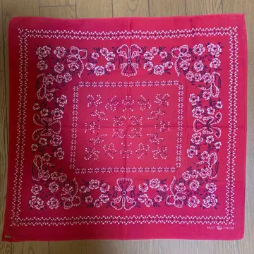 빈티지 반다나 리본 클로버 꽃무늬 FAST COLOR