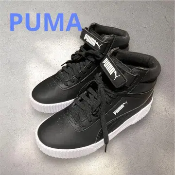 PUMA 블랙 하이컷 스니커즈 37233-05