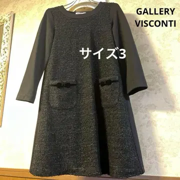 새상품급 사이즈 3 갤러리 비스콘티 트위드 A라인 원피스