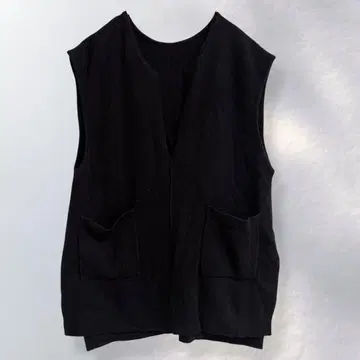 센스 오브 플레이스 니트 베스트 포켓 루즈핏 레이어드 무지 [ 983