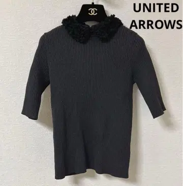 [ 새상품 ] UNITED ARROWS 레이디 플라워 튤 니트