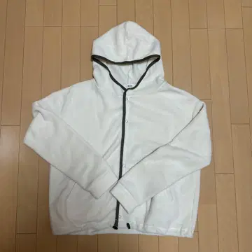 NARU 후드 부착 아이보리 플리스 자켓