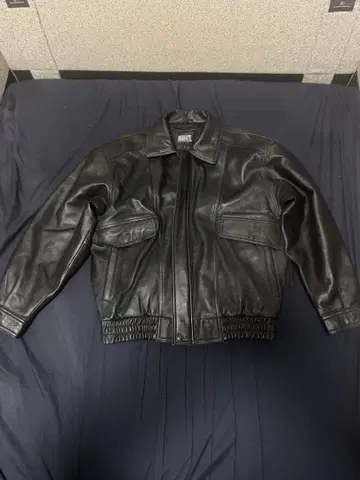 DURANTE 블랙 가죽 자켓 L 사이즈 A-2 type