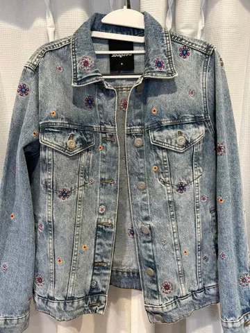 Desigual 자수 데님 자켓 S