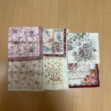 로라 애슐리 손수건 미니 스카프 6개 세트