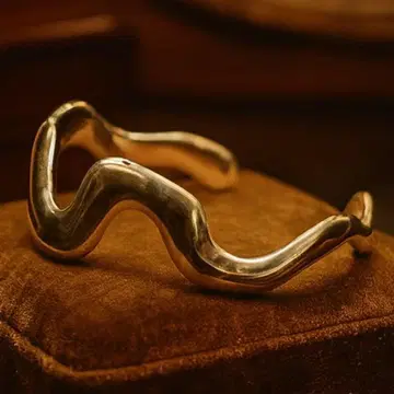 웨이브 커브 실버 925 뱅글 팔찌 실버 v065