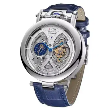 BIFFUL 자동 태엽 시계 스켈레톤 디자인