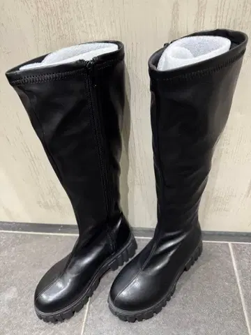 여성용 롱 부츠 통굽 밑창 미사용 새상품