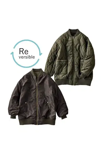 리브 인 컴포트 충전솜 리버서블 퀼팅 블루종