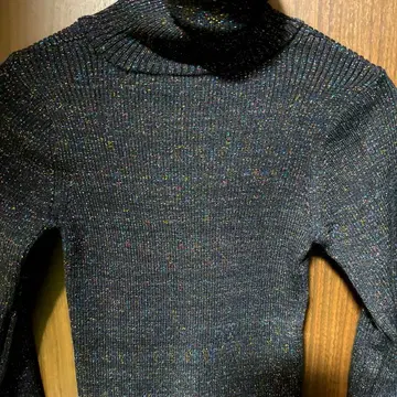 [택 포함 새상품] 쥬에티 jouetie 컬러풀 라메 믹스 터틀 니트