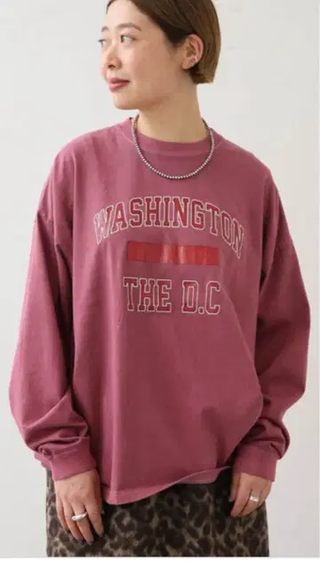 새상품 JOURNAL STANDARD LUXE CRACK PRINT 롱T