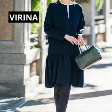 새상품급 VIRINA 비리나 로라 프릴 롱 코트 겉옷 롱