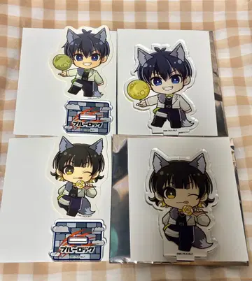 블루 록 프린세스 카페 아크릴 스탠드 스티커 바치라 메구루