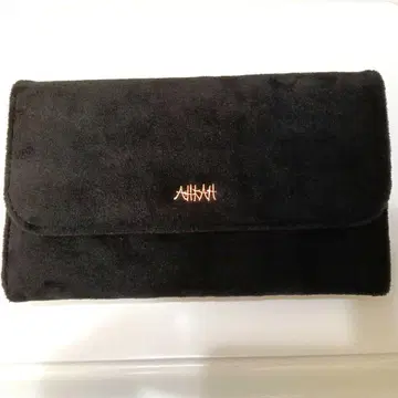 AHKAH 블랙 스웨이드 숄더백