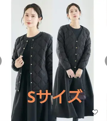 coca 워셔블 골드 버튼 이너 다운 자켓 블랙 S