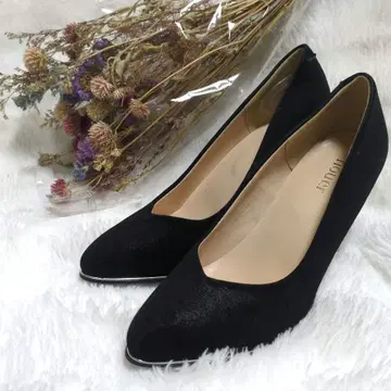 [ 새상품급 ] nouer 스웨이드 라메 펌프스 24cm 38