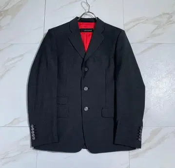 (레어템) 디스퀘어드 비즈니스 정장 쉘 버튼 빨간색 안감 섀도우 로고