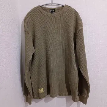 Schott 써멀 와플 긴팔 T셔츠 크루넥 티셔츠 염색