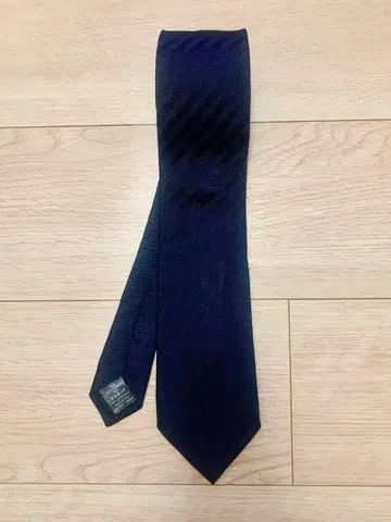 dunhill 던힐 네이비 삼나무 능 직물 넥타이 미사용 새상품