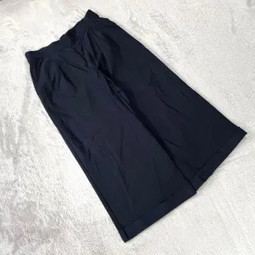 새상품급 [ 해시 아쉬 ] (2) 와이드 팬츠 블랙 허리밴딩 바지