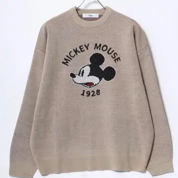 Disney 미키마우스 니트 스웨터 M 베이지