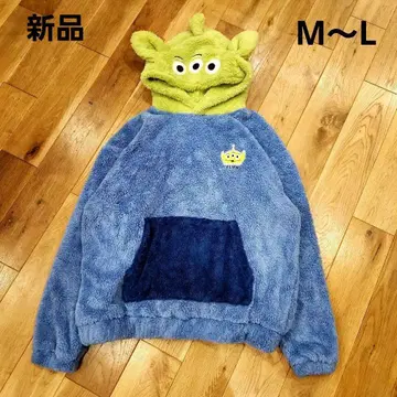 새상품 리틀 그린멘  보아 후드티 M-L 사이즈 에이리언