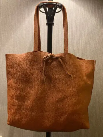 브라운 가죽 천연 가죽 토트백