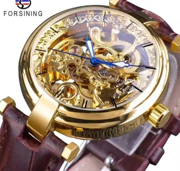 Forsining 자동 시계 스켈레톤 골드
