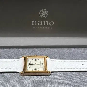 SEIKO 아날로그 손목시계 화이트 가죽
