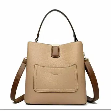 세련된 가방 2way 브라운 베이지 토트 숄더 마그넷 출퇴근