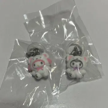 [ 2세트 ] 산리오 캐릭터즈 복슬복슬 스노우 메지루시 액세서리