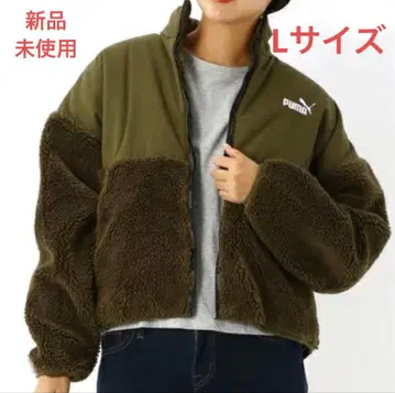새상품 PUMA 플리스 자켓 올리브 그린 충전솜 L 사이즈