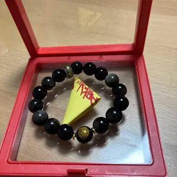 블랙 비즈 팔찌