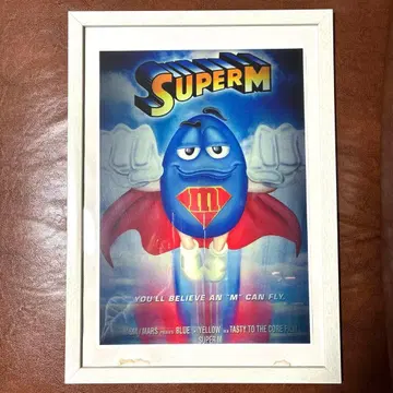 m&m's 엠앤엠즈 블루 군 포스터 프레임 포함 SUPER M