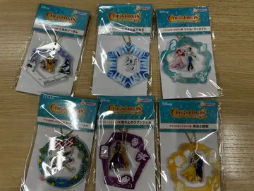 디즈니 크리스마스 아크릴 키링 6개 세트