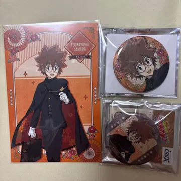 가정교사 히트맨 REBORN! AGF 글리터 캔뱃지 엽서 사와다 츠나요시