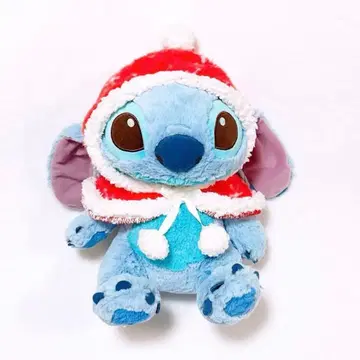 디즈니 스토어 스티치 크리스마스 겨울 모자 복슬복슬 봉제 인형 레어