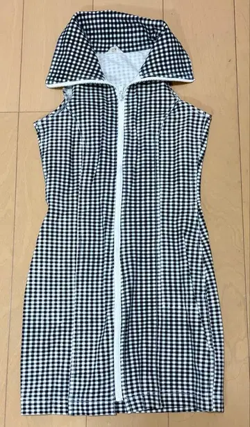 깅엄 체크 미니 원피스